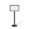 Montour Line Sign Frame Floor Standing 14 x 22 in. H Black Steel FS200-1422-H-BK - alternate 1